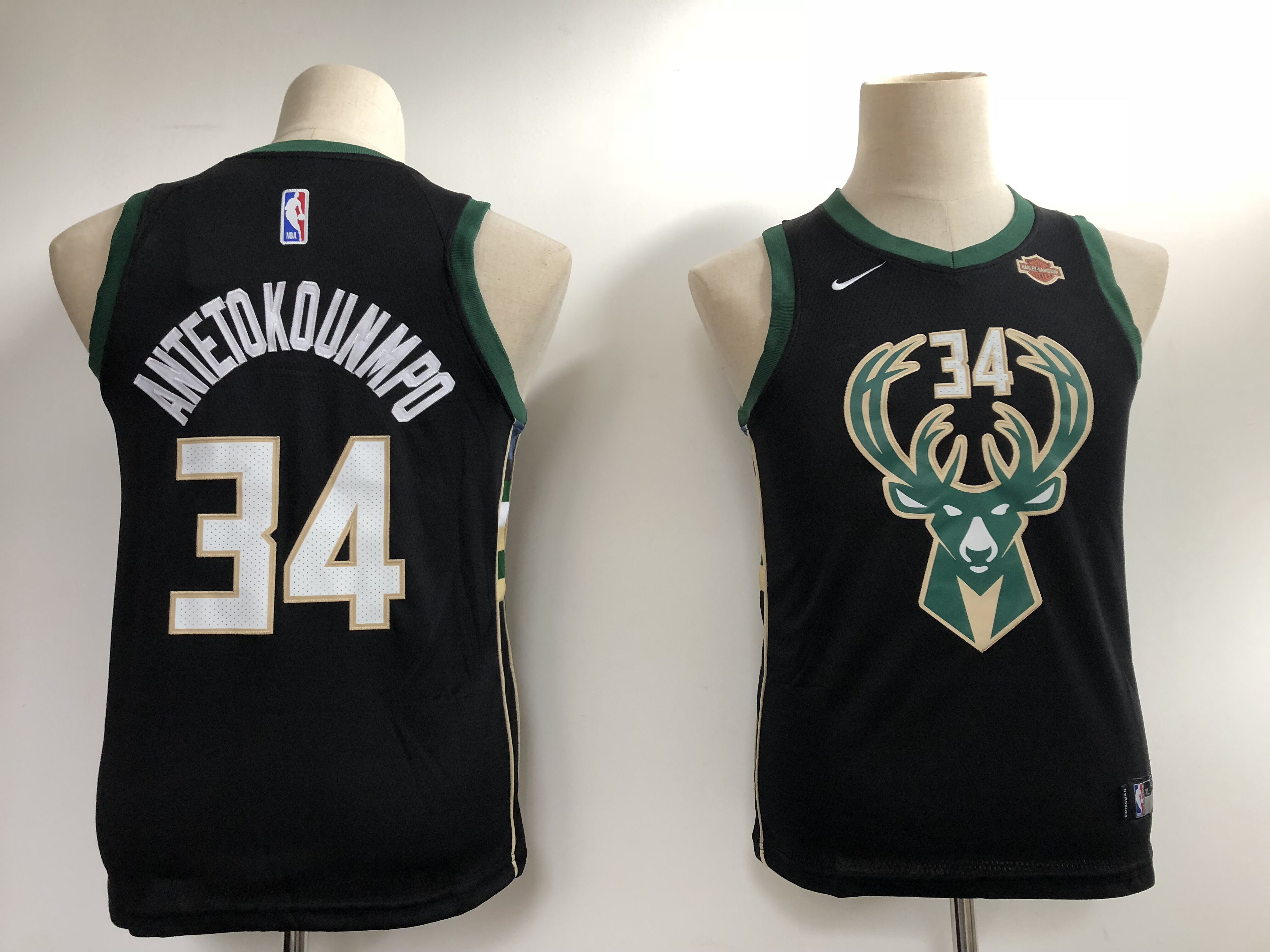 Youth Milwaukee Bucks 34 Antetokounmp Black Limited NBA Nike Jerseys